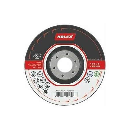 Holex Rough grinding wheel, 230 mm Dia, 8 mm Thick, Standard Aluminium Oxide 560500 230X8